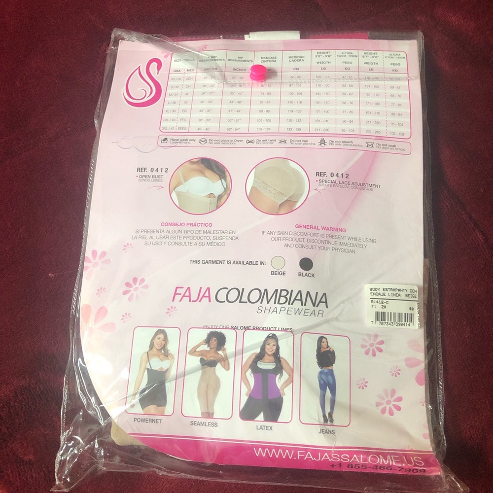 Faja colombiana/ Shape-wear. Brown new in the package. Size XXL.